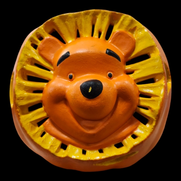 Disney Vintage 1999 "Winnie the Pooh" Light Up Halloween Pumpkin Jack-o-Lantern - Picture 6 of 12